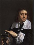 Karel du jardin Self-Portrait Holding a Roemer USA oil painting artist